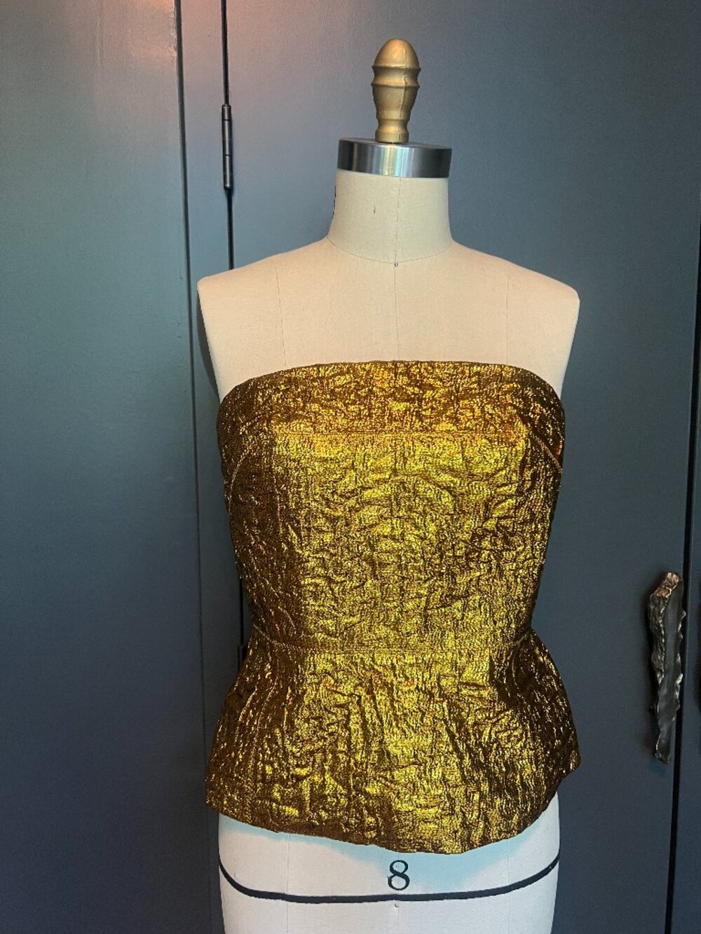 DRIES VAN NOTEN corset top Gold